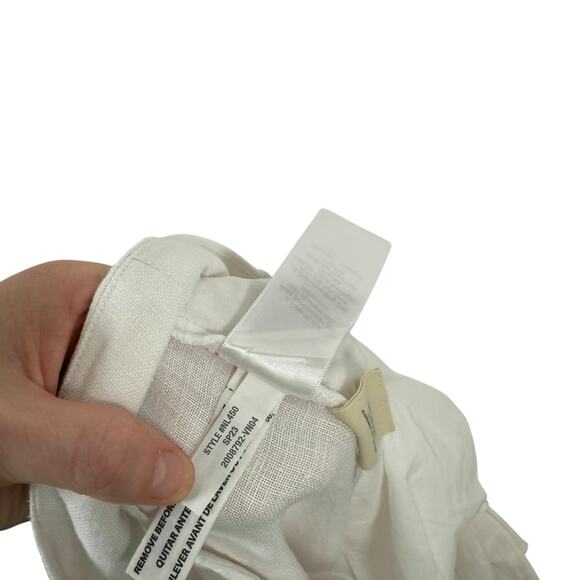 Madewell Harlow Wide Leg Pants White Linen Career Office Lagenlook Womens 6 - Picture 8 of 8